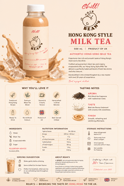 Bean's HK Style Milk Tea 500ml